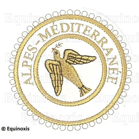 Badge / Macaron GLNF – Grande tenue provinciale – Grand Expert – Alpes-Méditerranée – Brodé machine